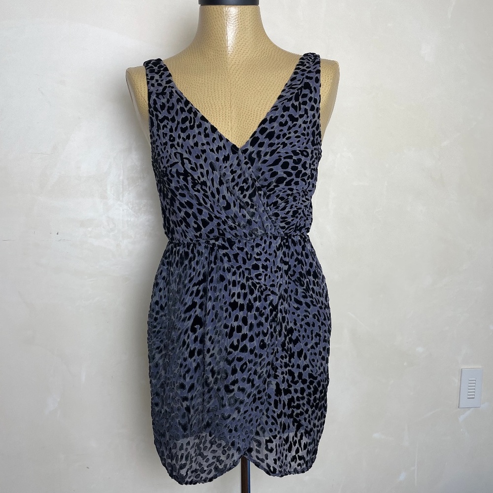 Rory Beca Dresses | Rory Beca Leopard Print Cocktail Dress | Color: Black/Gray |
